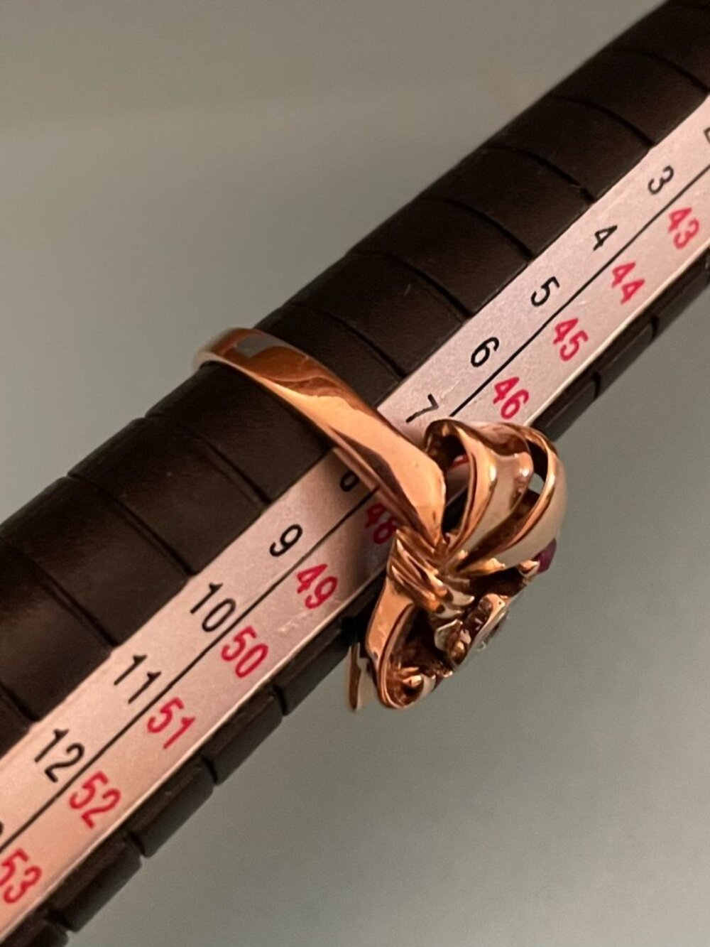 Vintage 14k Gold Ring Rose Gold 1920s - 1940s Art Deco Sz 4.5 RARE 5 grams - Picture 5 of 12